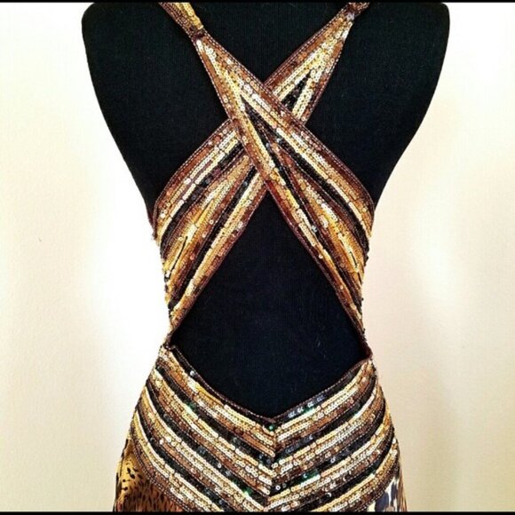 Beautiful sequined  leopard dress - Picture 3 of 5